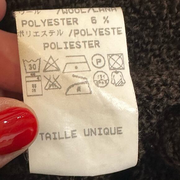 Cop. Copine Brown Patch Pocket Side Zipper Funky Sweater with Hood sz L - Picture 11 of 11